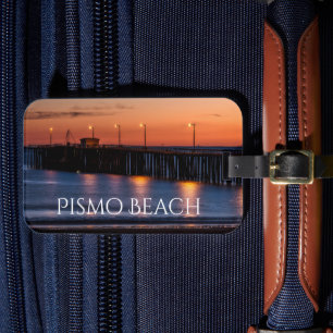Etiqueta Para Maletas Pintoresca playa Pismo