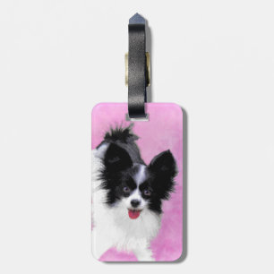 Etiqueta Para Maletas Pintura (blanca y negra) de Papillon - arte del