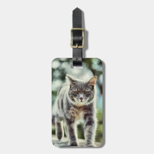 Etiqueta Para Maletas Pintura de gato