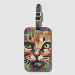 Etiqueta Para Maletas Pintura de gato