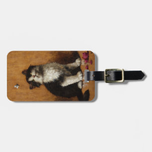 Etiqueta Para Maletas Pintura de gato suave