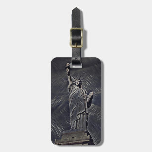 Etiqueta Para Maletas Pintura de la estatua de la Libertad