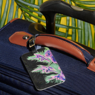 Etiqueta Para Maletas Pintura de 'Orquídea tropical' en un