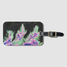 Etiqueta Para Maletas Pintura de 'Orquídea tropical' en un