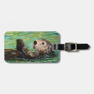 Etiqueta Para Maletas Pintura de orugas marinas