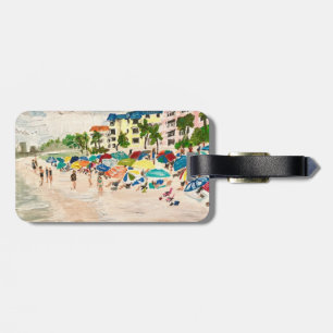 Etiqueta Para Maletas Pintura de playa de Fort Myer