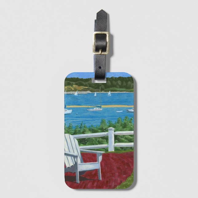 Etiqueta Para Maletas Pintura de silla Adirondack (Anverso vertical)
