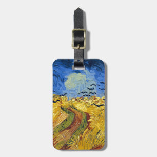 Etiqueta Para Maletas Pintura impresionista de Van Gogh Wheat Fields