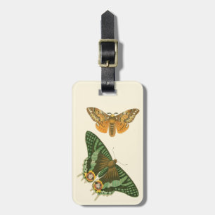 Etiqueta Para Maletas Pintura ligeramente confinada de la mariposa