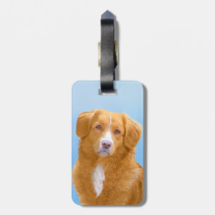 Etiqueta Para Maletas Pintura tocante del perro del perro perdiguero del