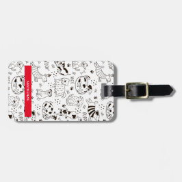 Etiqueta Para Maletas Pinturas y pinturas personalizadas en blanco y neg