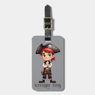 Etiqueta Para Maletas Pirata Niño Bonito Personalizar