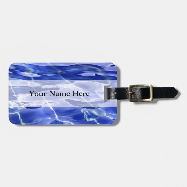 Etiqueta Para Maletas Piscina (Frente Horizontal)