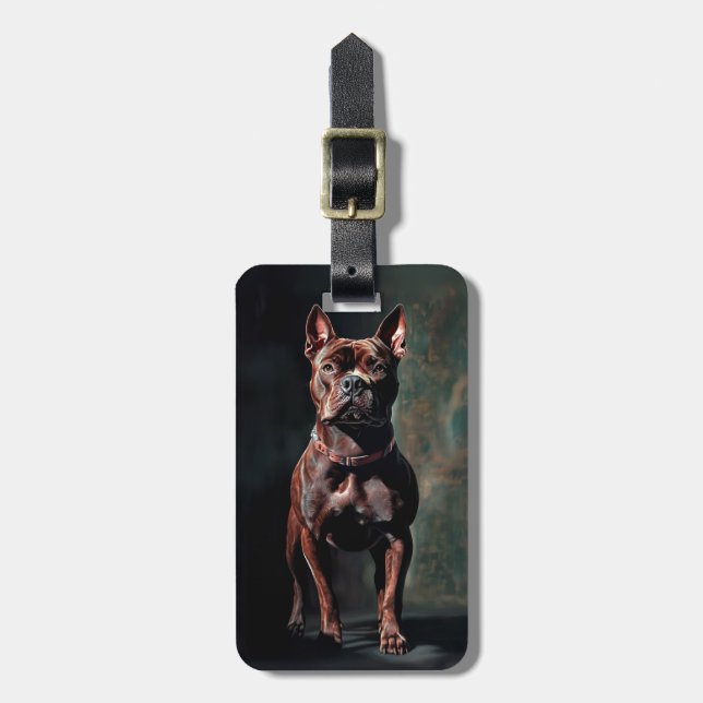 Etiqueta Para Maletas Pit bull terrier (Frente Vertical)