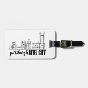 Etiqueta Para Maletas Pittsburgh Skyline