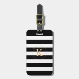 Etiqueta Para Maletas PixDezines CHIC NEGRO+BLANCO RAYAS /COLORES DIY