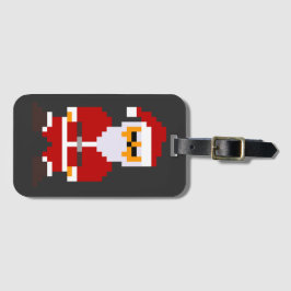 Etiqueta Para Maletas Pixel Pose Papá Noel