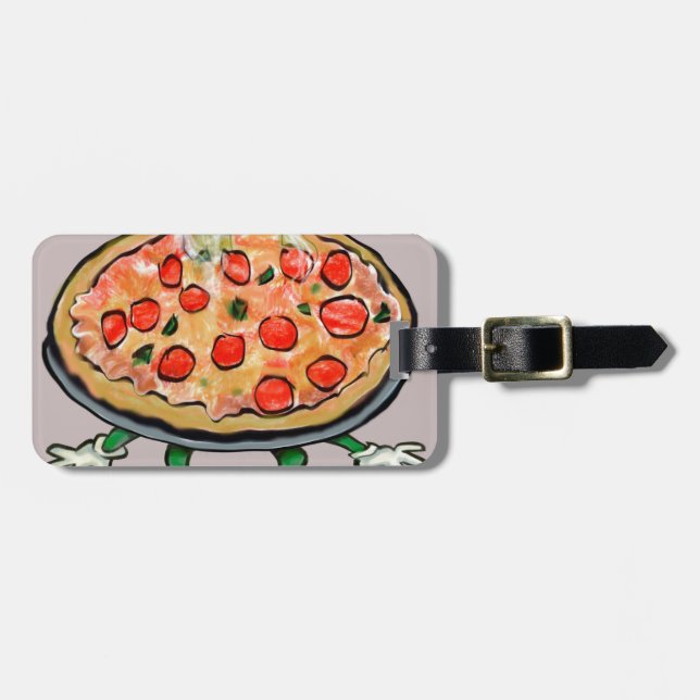 Etiqueta Para Maletas Pizza (Frente Horizontal)