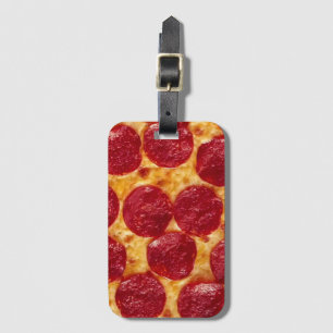 Etiqueta Para Maletas pizza de pepperonis