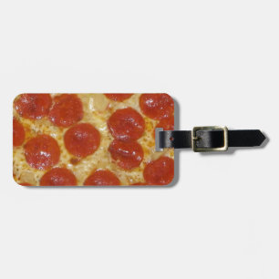 Etiqueta Para Maletas pizza grande de pepperoni