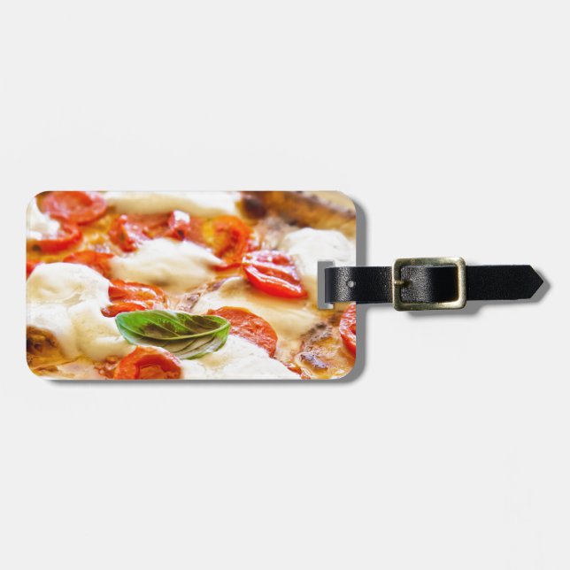 Etiqueta Para Maletas Pizza Margherita (Frente Horizontal)