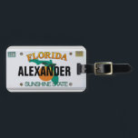 Etiqueta Para Maletas Placa de la Florida con su nombre<br><div class="desc">Inserte su nombre o lo que cabe. Qué usted ve es lo que usted consigue. Usted puede comenzar siempre encima otra vez - o pedirme ayuda; -)

Más artículos con esto diseño: 
www.zazzle.com/aura2000/floridalicenseplate</div>