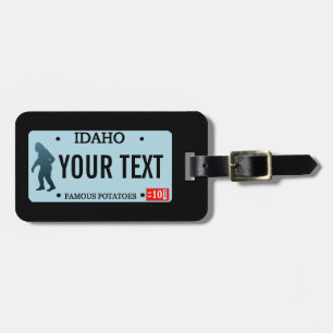 Etiqueta Para Maletas Placa de licencia de Idaho Sasquatch