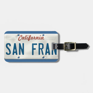 Etiqueta Para Maletas Placa de licencias de San Francisco California