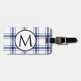 Etiqueta Para Maletas Placa náutica azul y blanca