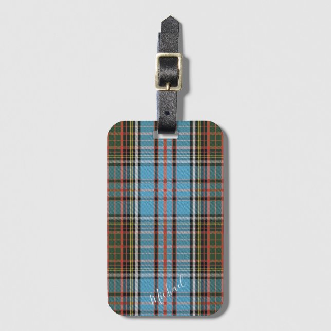 Etiqueta Para Maletas Plaid Anderson Classic Tartan (Anverso vertical)