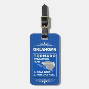Etiqueta Para Maletas Plan de evacuación de Tornado ;-)