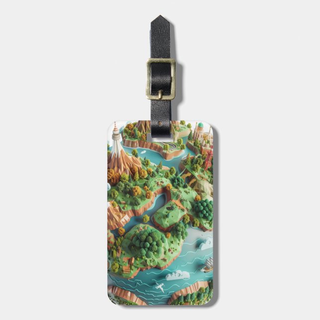 Etiqueta Para Maletas Planeta personalizado (Frente Vertical)