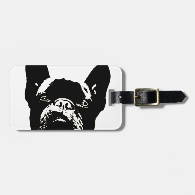 Etiqueta Para Maletas Plantilla del bulldog francés (Frente Horizontal)