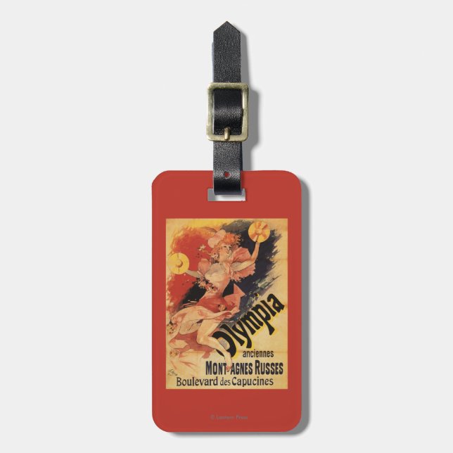 Etiqueta Para Maletas Platillos que se estrellan del chica del club (Frente Vertical)