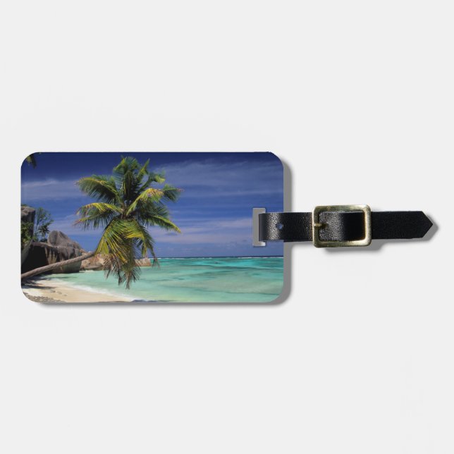 Etiqueta Para Maletas Playa Anse Source D'Argent, La Digue (Frente Horizontal)