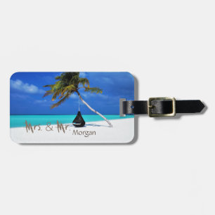 Etiqueta Para Maletas Playa, Arena, Mar, Relajante, -Personalizado