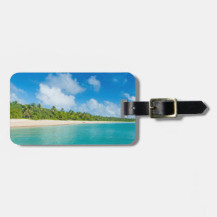 Etiqueta Para Maletas Playa bordeada de palmeras, Tonga