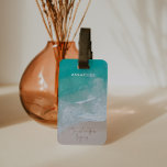 Etiqueta Para Maletas playa de arena tropical océano la aventura comienz<br><div class="desc">La playa de arena tropical océano personalizado la aventura comienza diseño.</div>