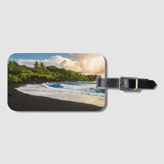 Etiqueta Para Maletas Playa de Waianapanapa (Anverso horizontal)