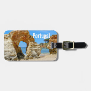 Etiqueta Para Maletas Playa del Algarve de Portugal y sus rocas