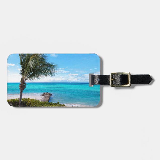 Etiqueta Para Maletas Playa del Caribe (Frente Horizontal)