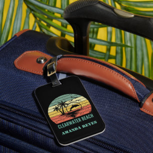 Etiqueta Para Maletas Playa Retro Clearwater