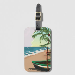 Etiqueta Para Maletas Playa Tropical