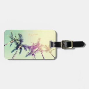 Etiqueta Para Maletas Playa Tropical, Palmeras - Personalizado