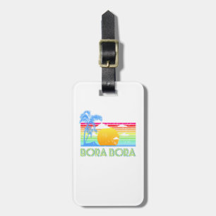 Etiqueta Para Maletas Playa Vintage Bora Bora