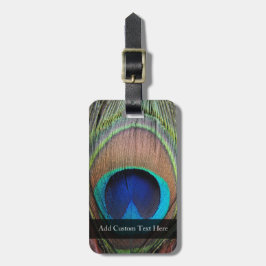 Etiqueta Para Maletas Pluma de cobre/Verde azulado/azul