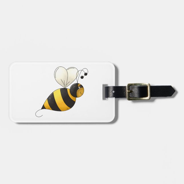 Etiqueta Para Maletas Plump Winged Bumble Bee (Frente Horizontal)