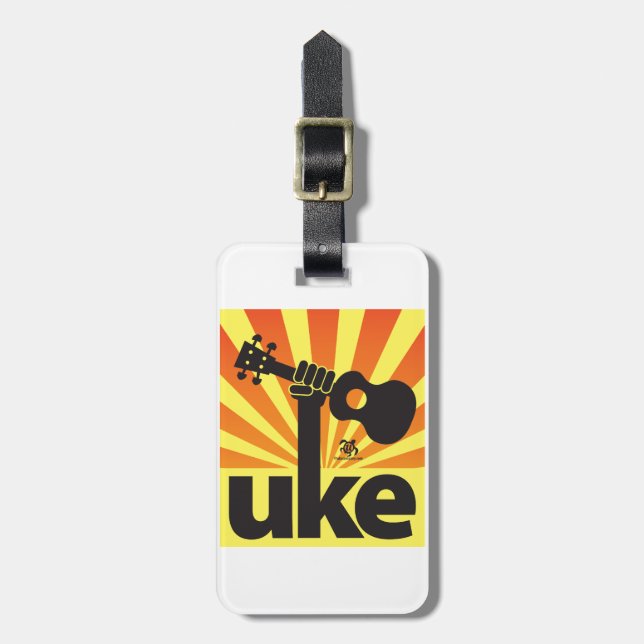 Etiqueta Para Maletas Poder del Ukulele (Frente Vertical)