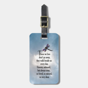 Etiqueta Para Maletas Poema "tan amado" de la libélula