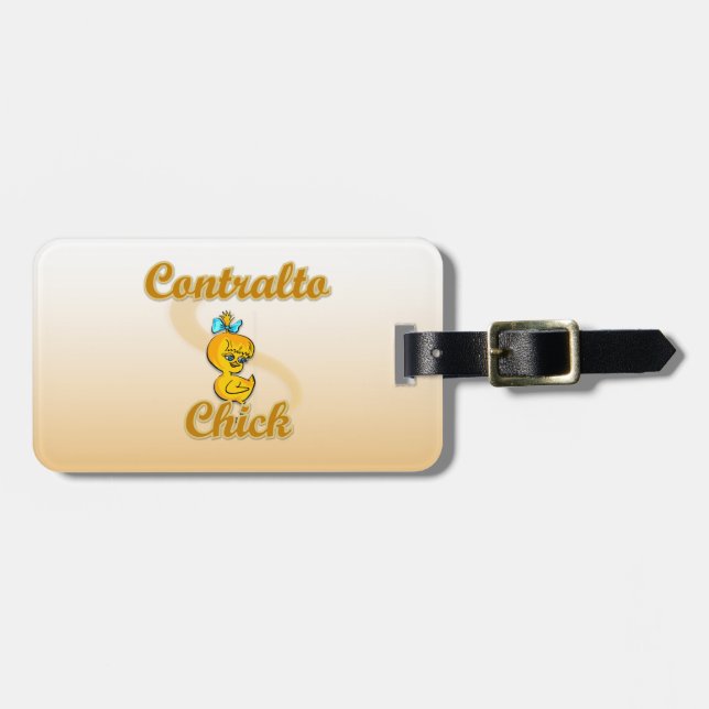 Etiqueta Para Maletas Pollo de Contralto (Frente Horizontal)